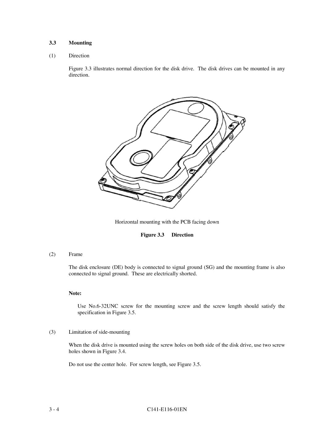 Fujitsu MPG3XXXAH-E manual Direction 