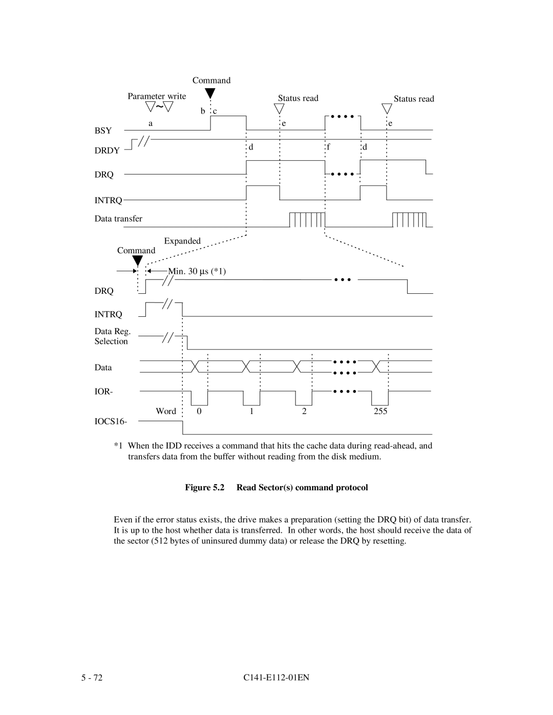 Fujitsu MPG3XXXAH manual 2 Read Sectors command protocol 