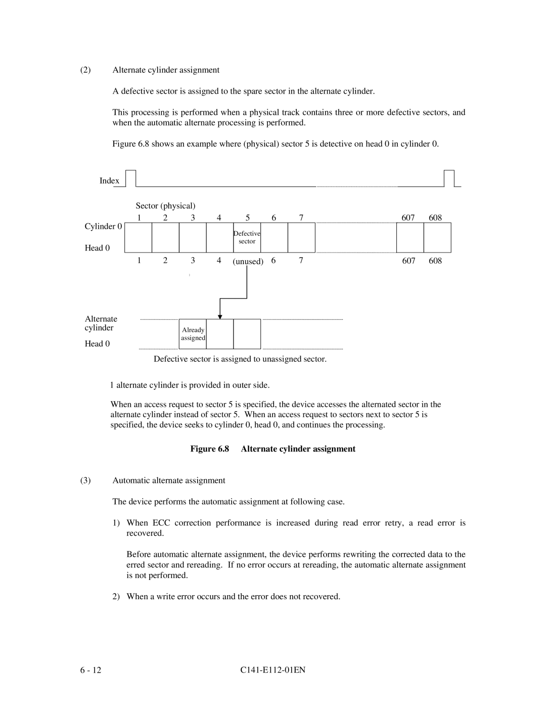 Fujitsu MPG3XXXAH manual Alternate cylinder assignment 