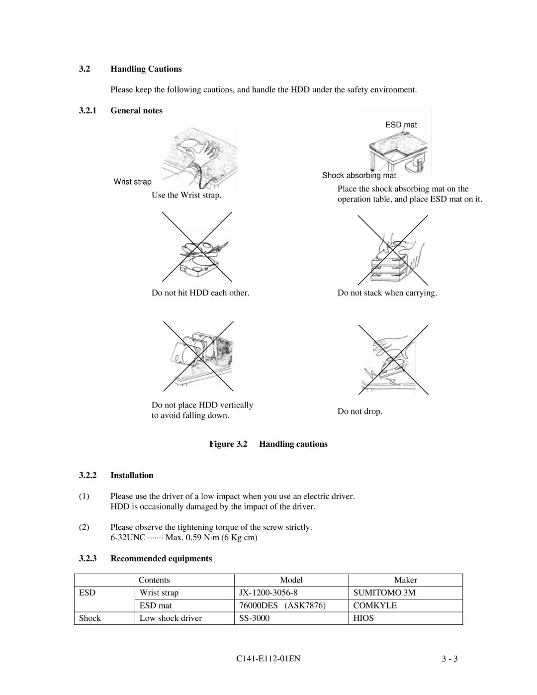 Fujitsu MPG3XXXAH manual General notes, Recommended equipments 