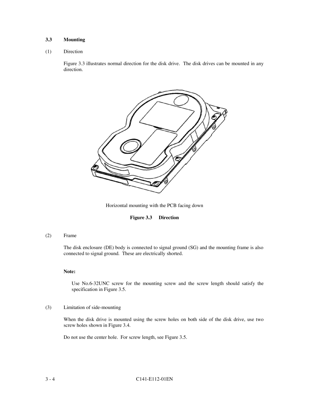 Fujitsu MPG3XXXAH manual Direction 