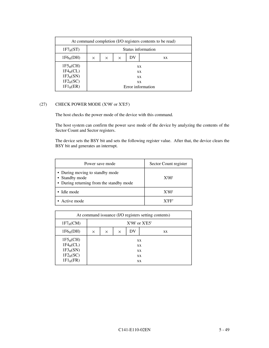 Fujitsu MPG3XXXAT manual Xff 