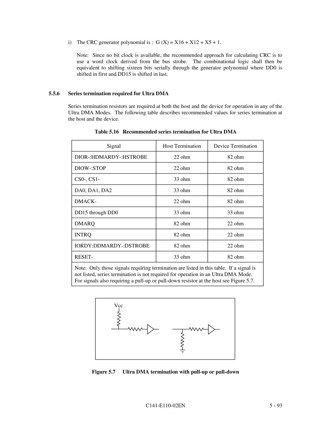 Fujitsu MPG3XXXAT manual Series termination required for Ultra DMA, Recommended series termination for Ultra DMA, Diow-Stop 