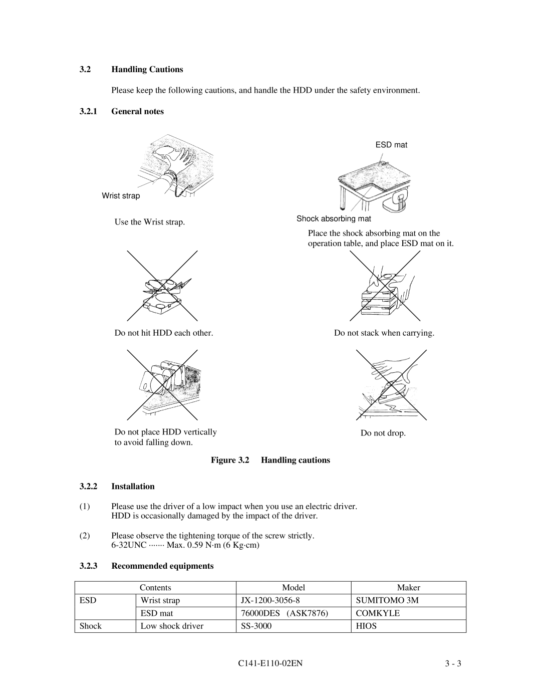 Fujitsu MPG3XXXAT manual General notes, Recommended equipments 