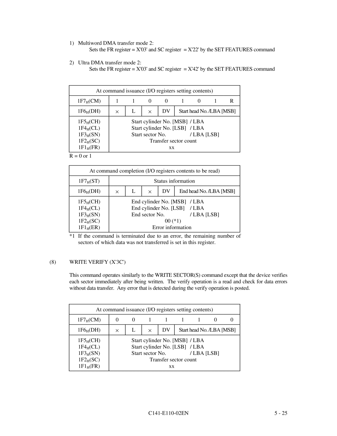 Fujitsu MPG3XXXAT manual Write Verify X3C 