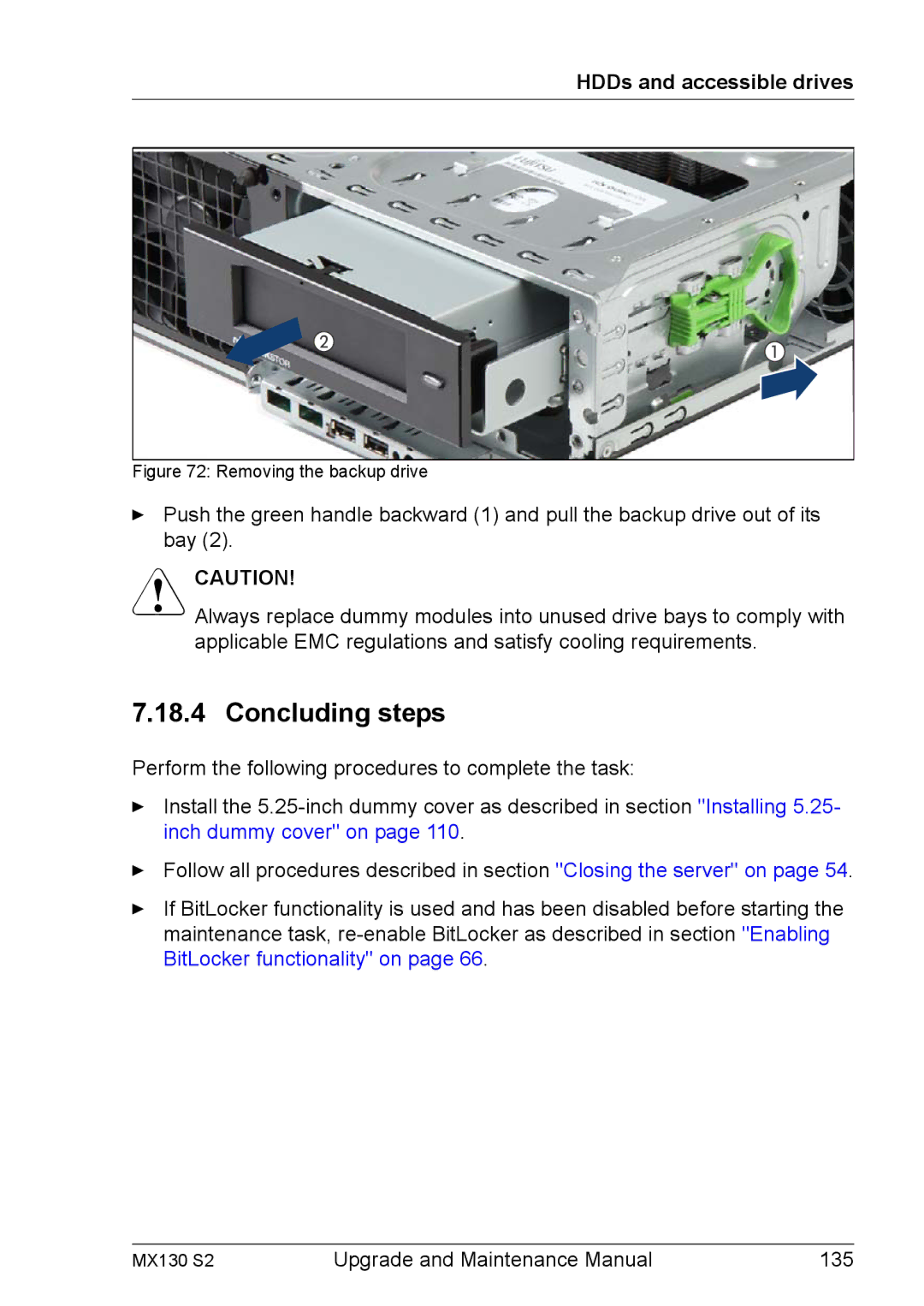 Fujitsu MX130 S2 manual Upgrade and Maintenance Manual 135 