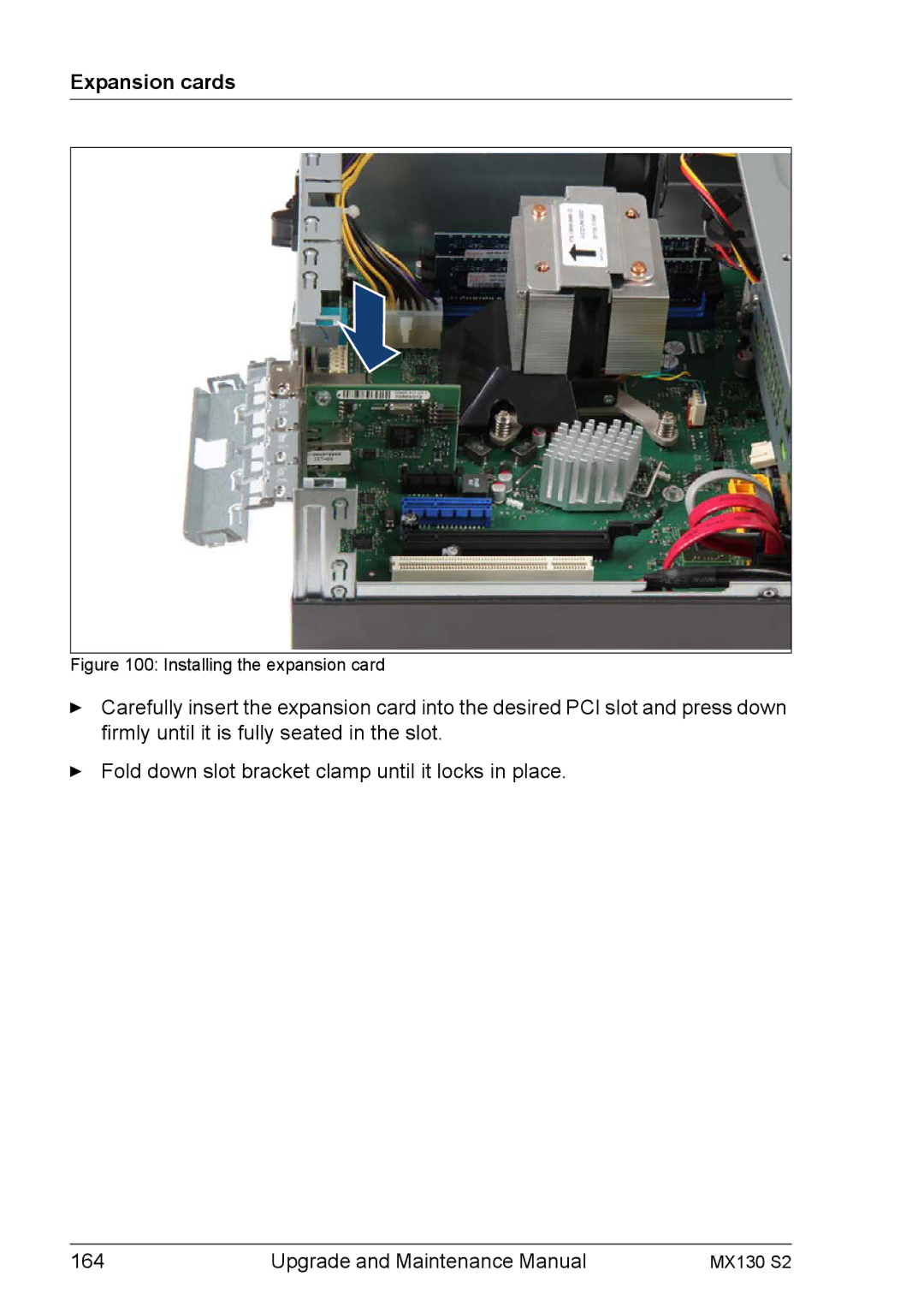 Fujitsu MX130 S2 manual Installing the expansion card 