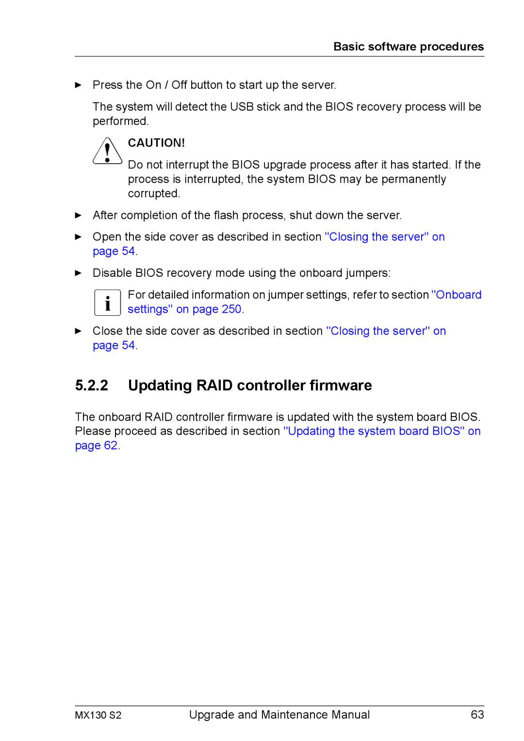 Fujitsu MX130 S2 manual Updating RAID controller firmware 