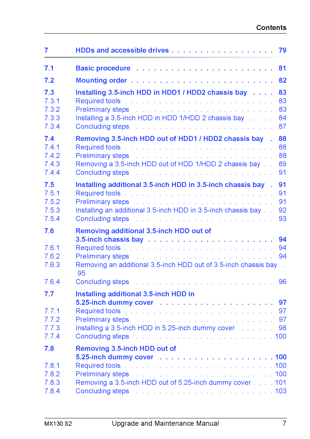 Fujitsu MX130 S2 manual Concluding steps 