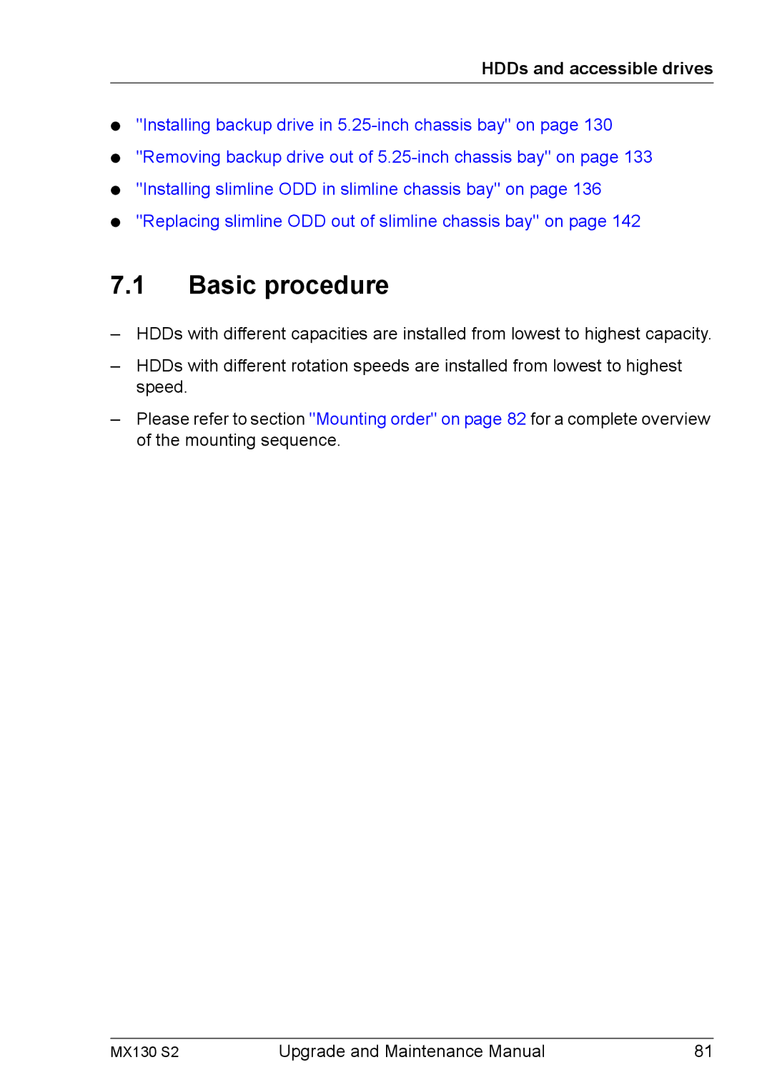 Fujitsu MX130 S2 manual Basic procedure 