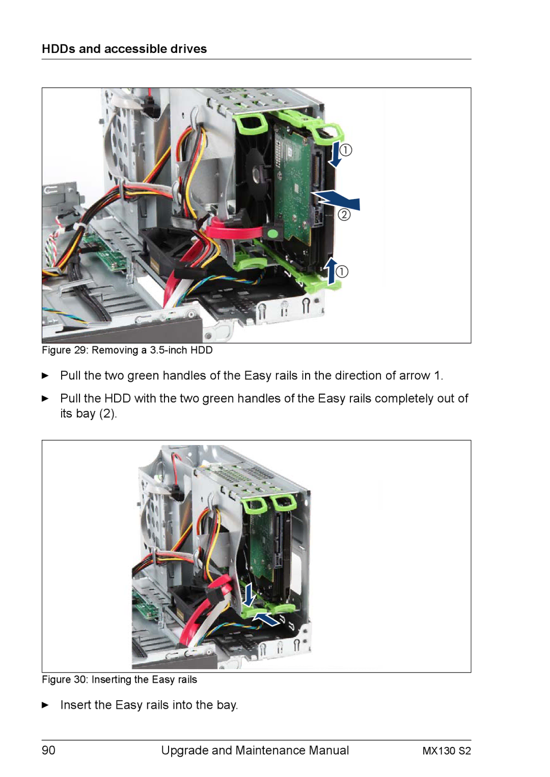 Fujitsu MX130 S2 manual Removing a 3.5-inch HDD 