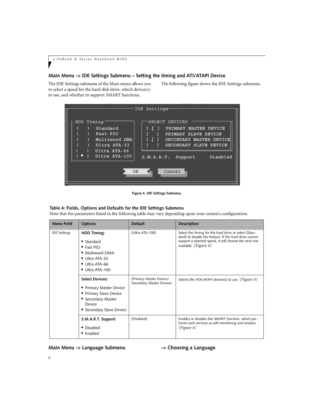 Fujitsu N3410 manual Choosing a Language, Ings 