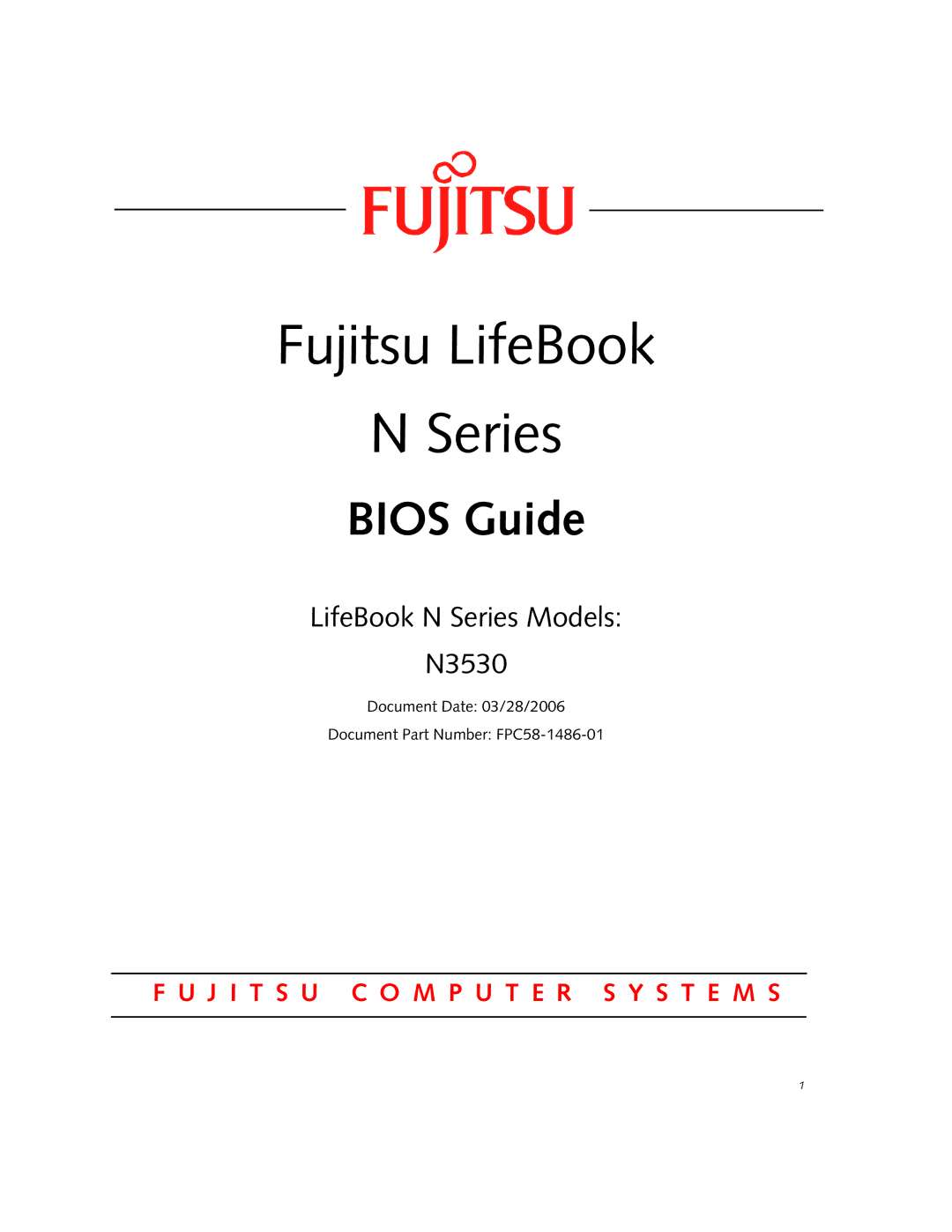 Fujitsu N3530 manual Fujitsu LifeBook Series 