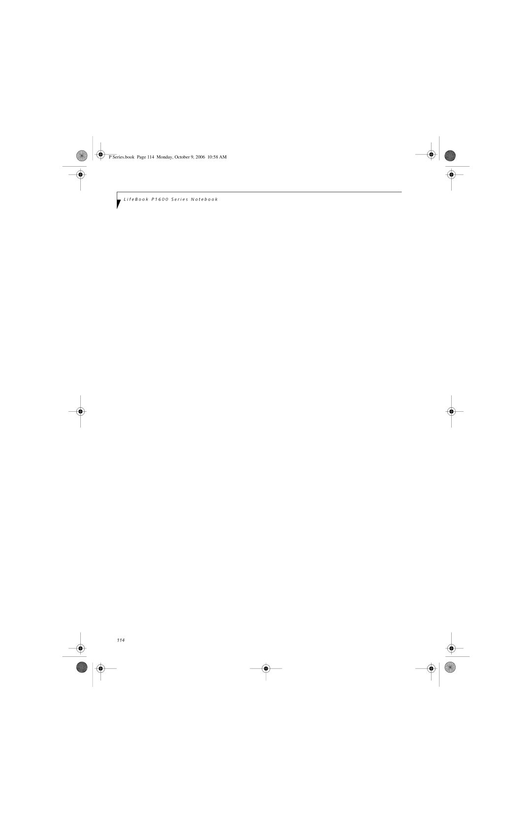 Fujitsu P1610 manual 114 