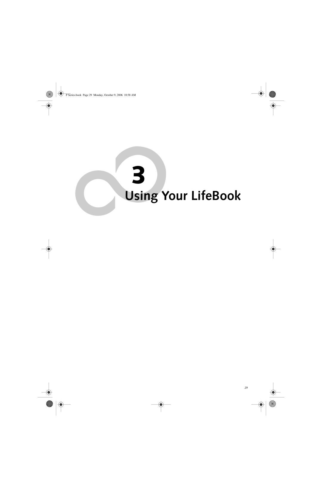 Fujitsu P1610 manual Using Your LifeBook 