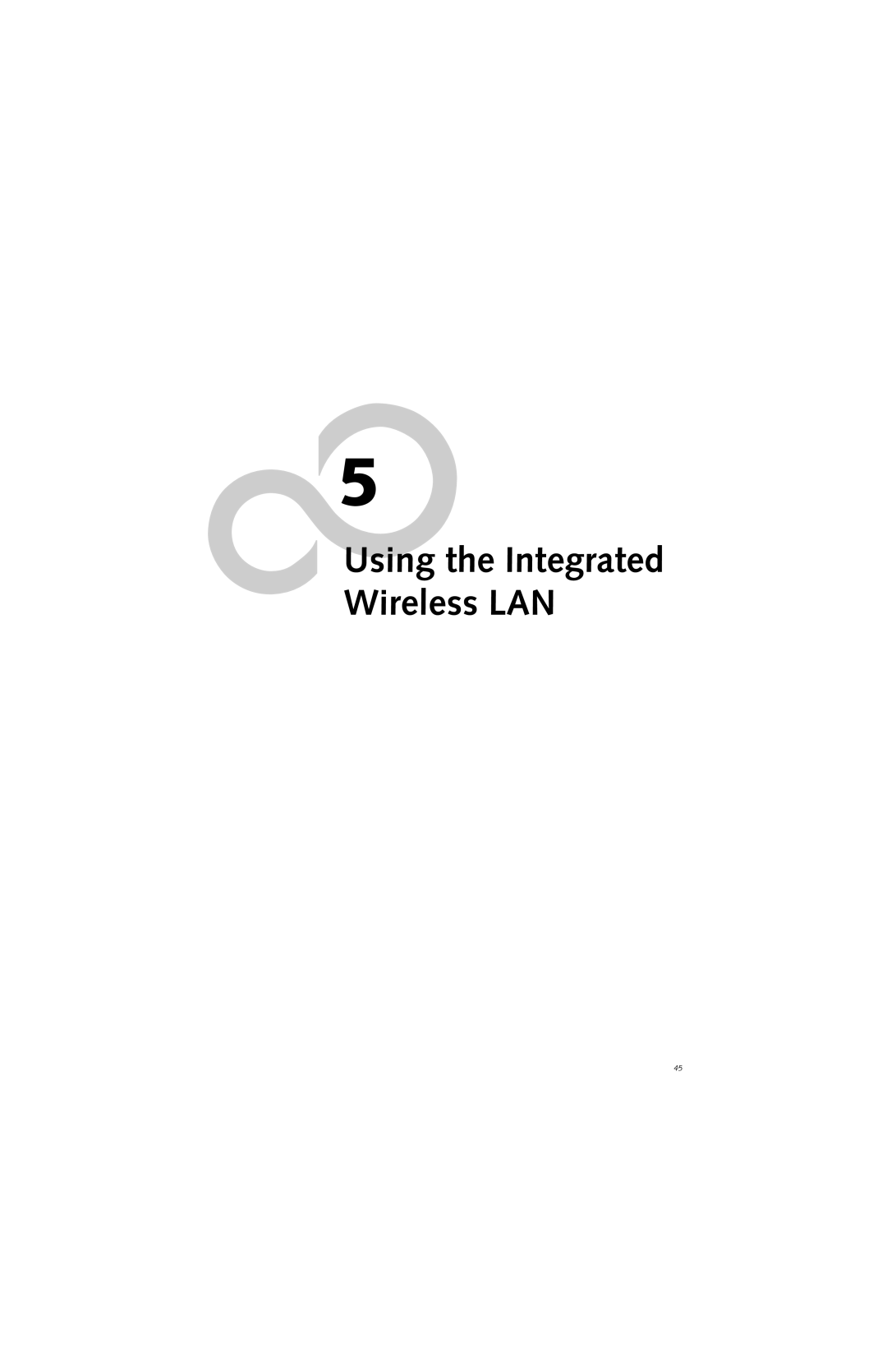 Fujitsu P2000 manual Using the Integrated Wireless LAN 