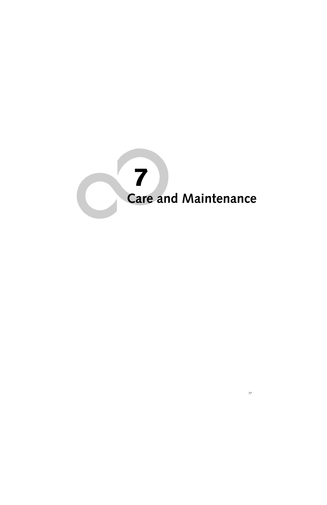 Fujitsu P2000 manual Care and Maintenance 