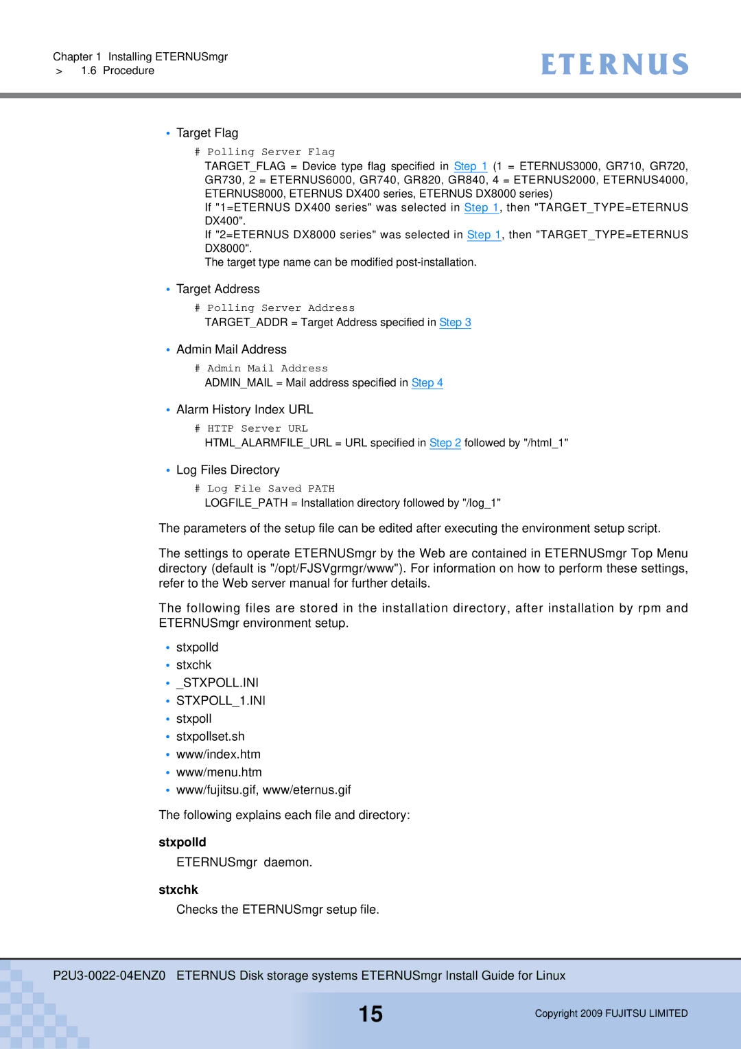 Fujitsu P2U3-0022-04ENZ0 manual Stxpolld, Stxchk 