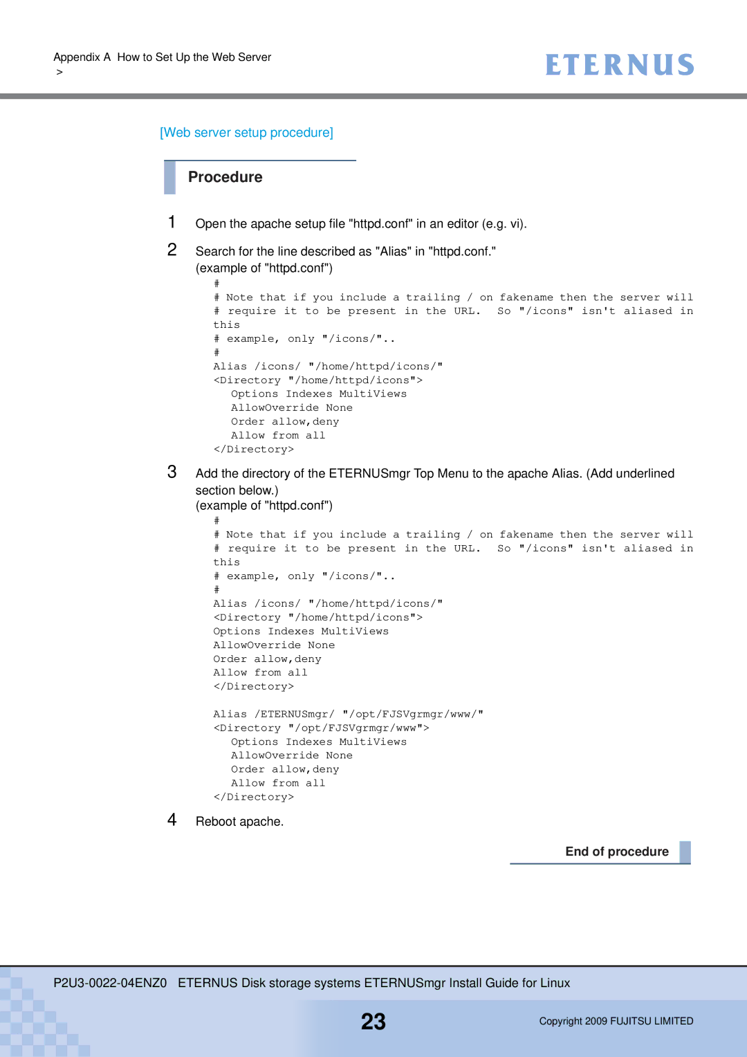 Fujitsu P2U3-0022-04ENZ0 manual Procedure 