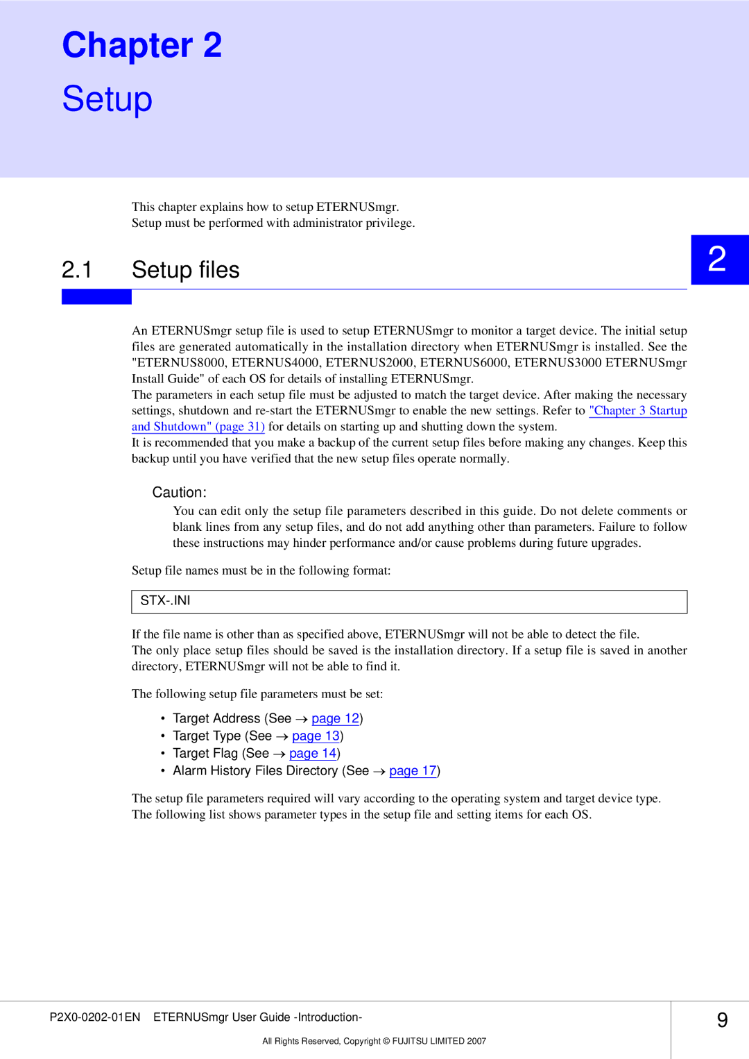 Fujitsu P2X0-0202-01EN manual Setup files 