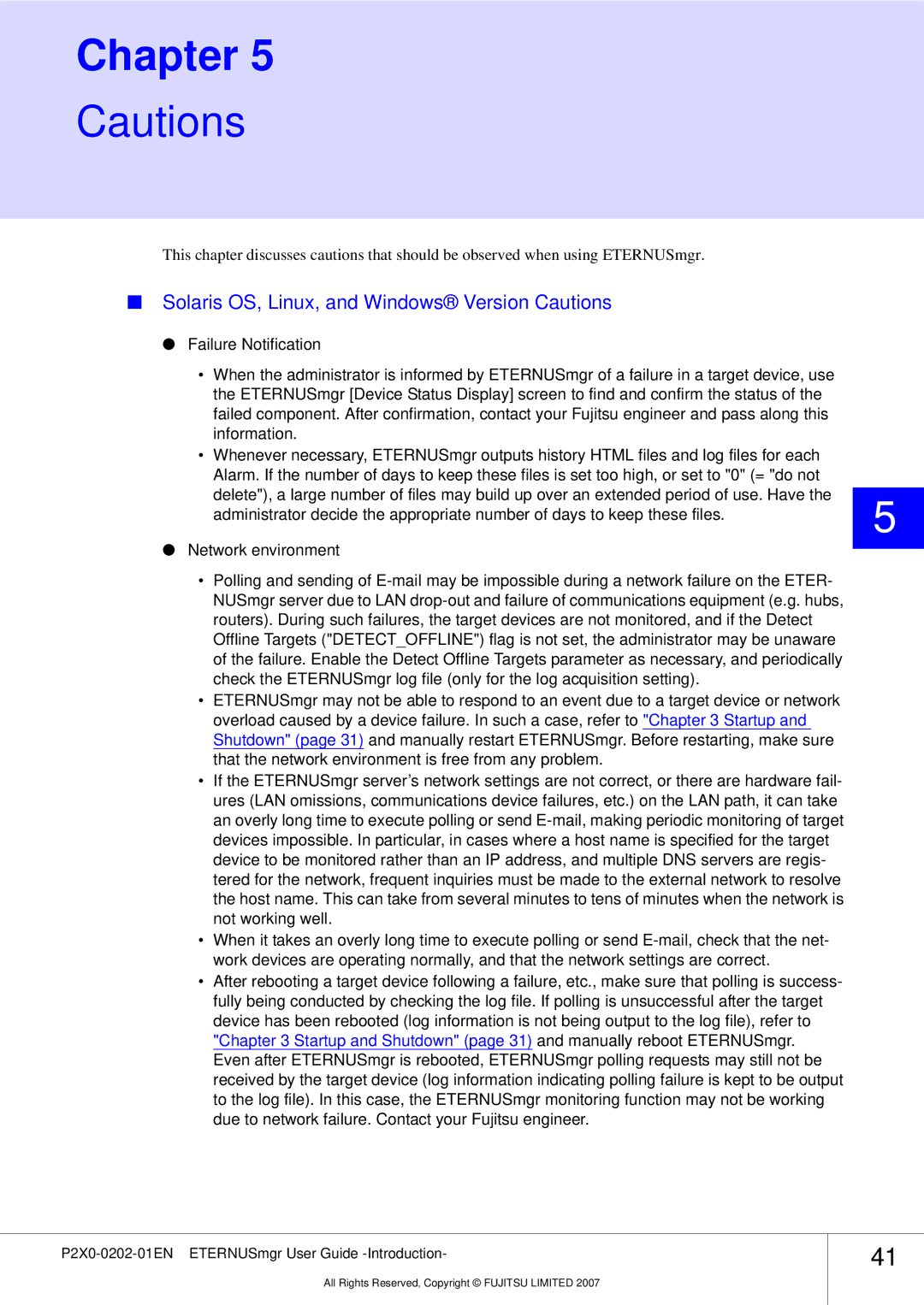 Fujitsu P2X0-0202-01EN manual Solaris OS, Linux, and Windows Version Cautions 