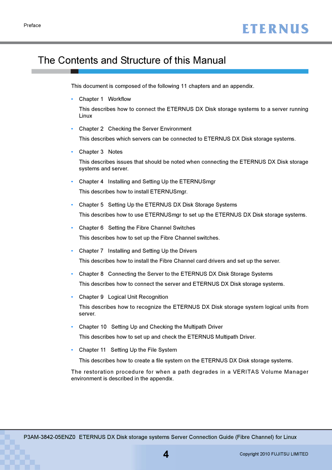 Fujitsu P3AM-3842-05ENZ0 manual Contents and Structure of this Manual 