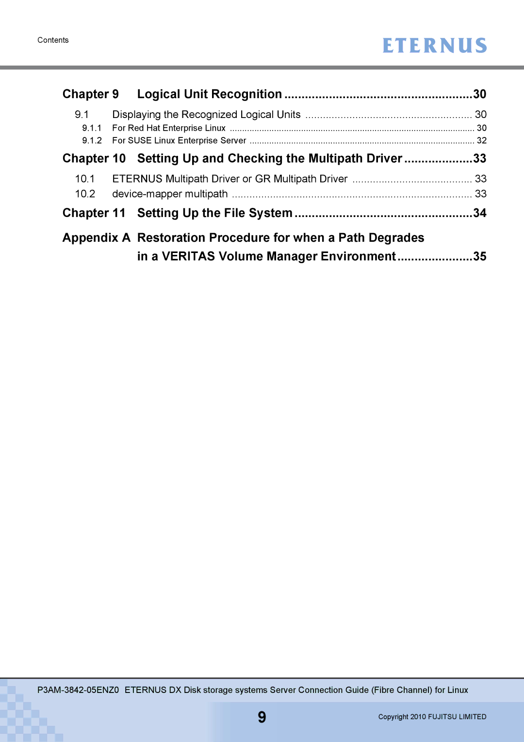 Fujitsu P3AM-3842-05ENZ0 manual Chapter Logical Unit Recognition 