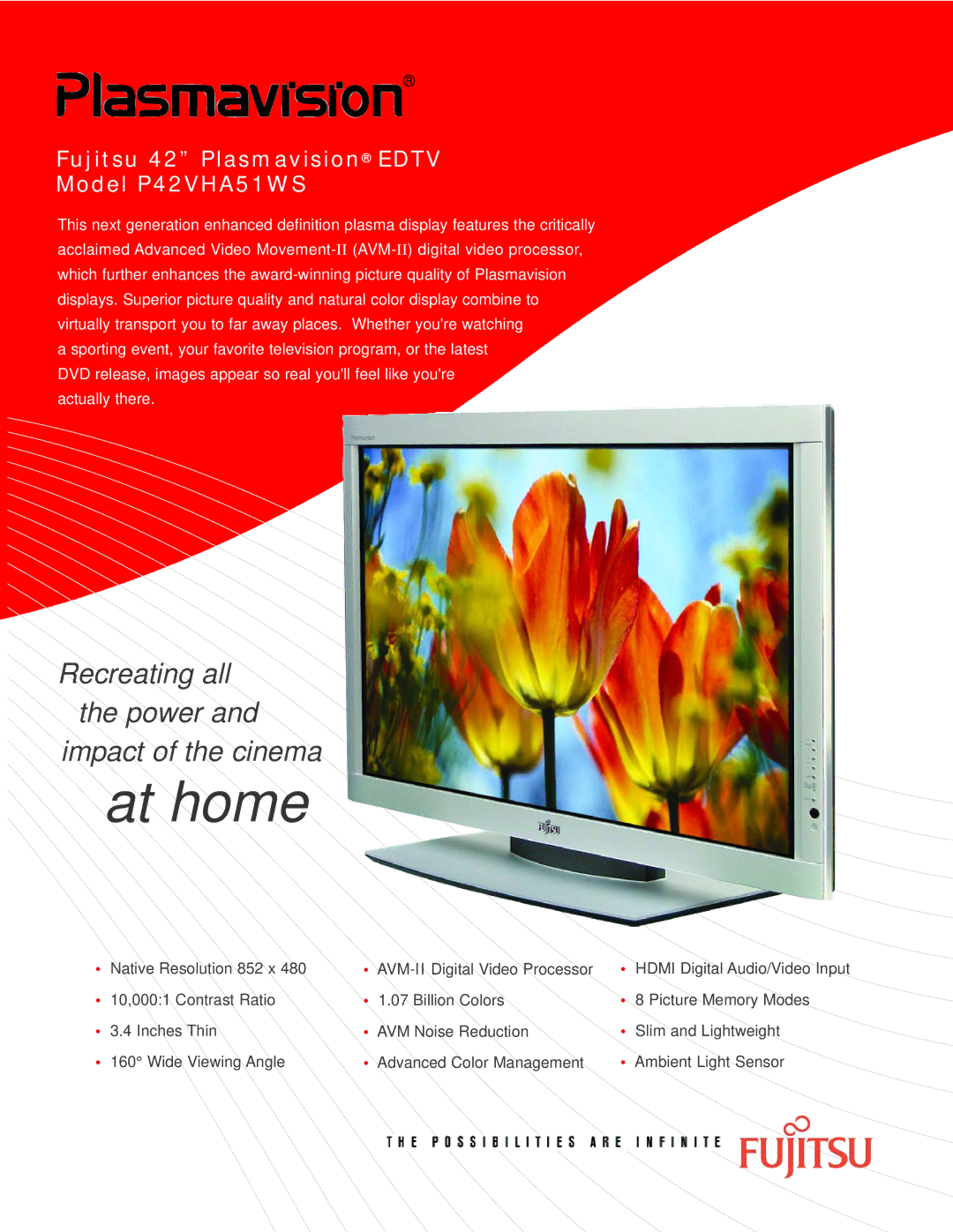 Fujitsu P42VHA51WS manual At home 