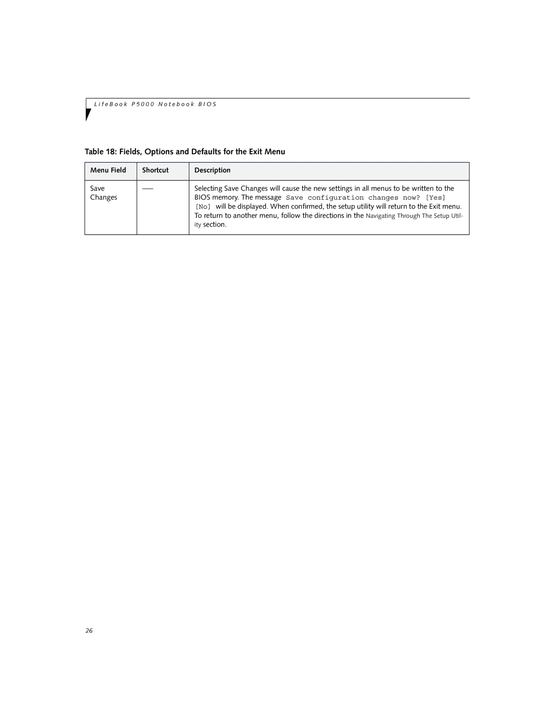 Fujitsu P5010D manual Save, Ity section 