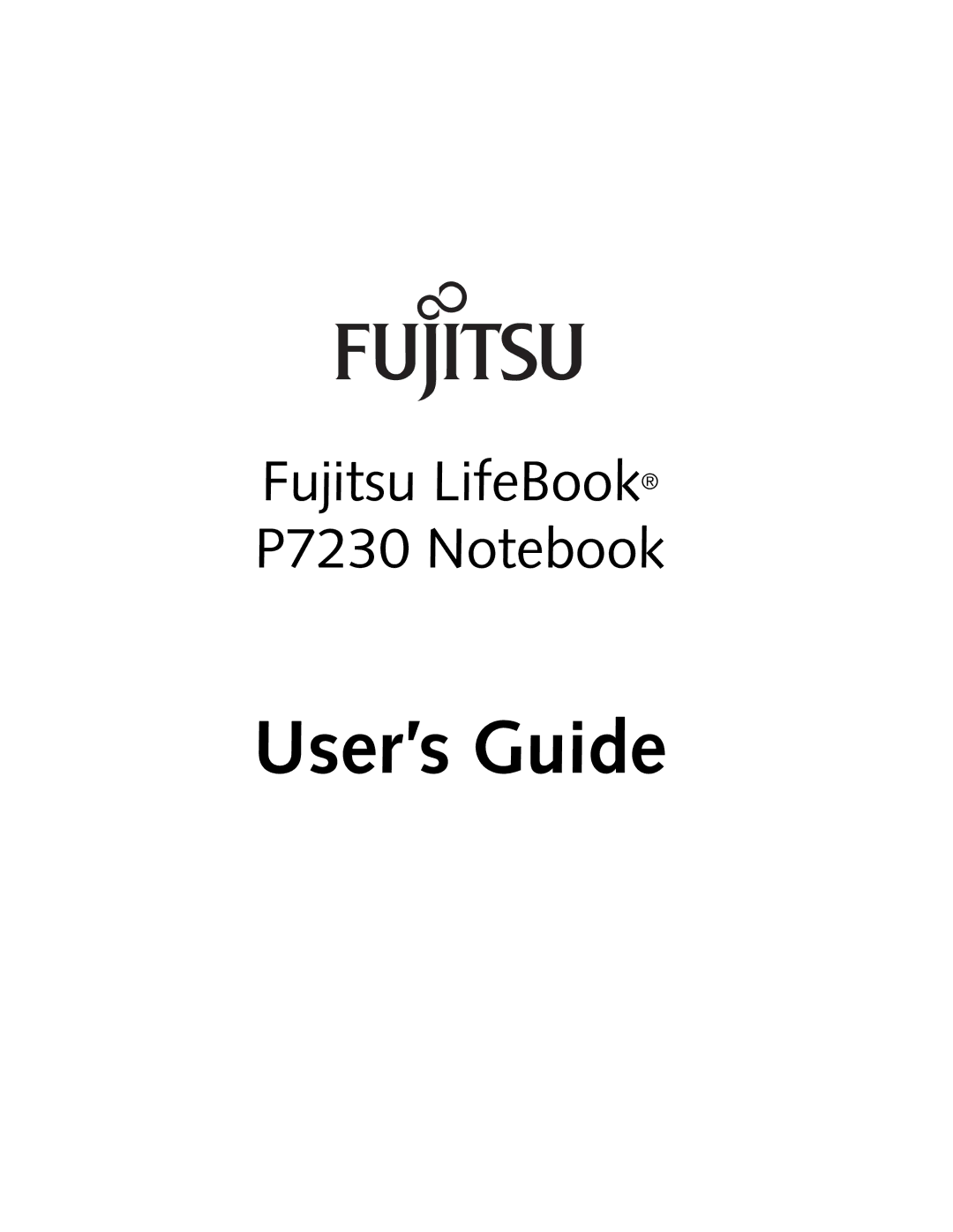 Fujitsu P7230 manual User’s Guide 