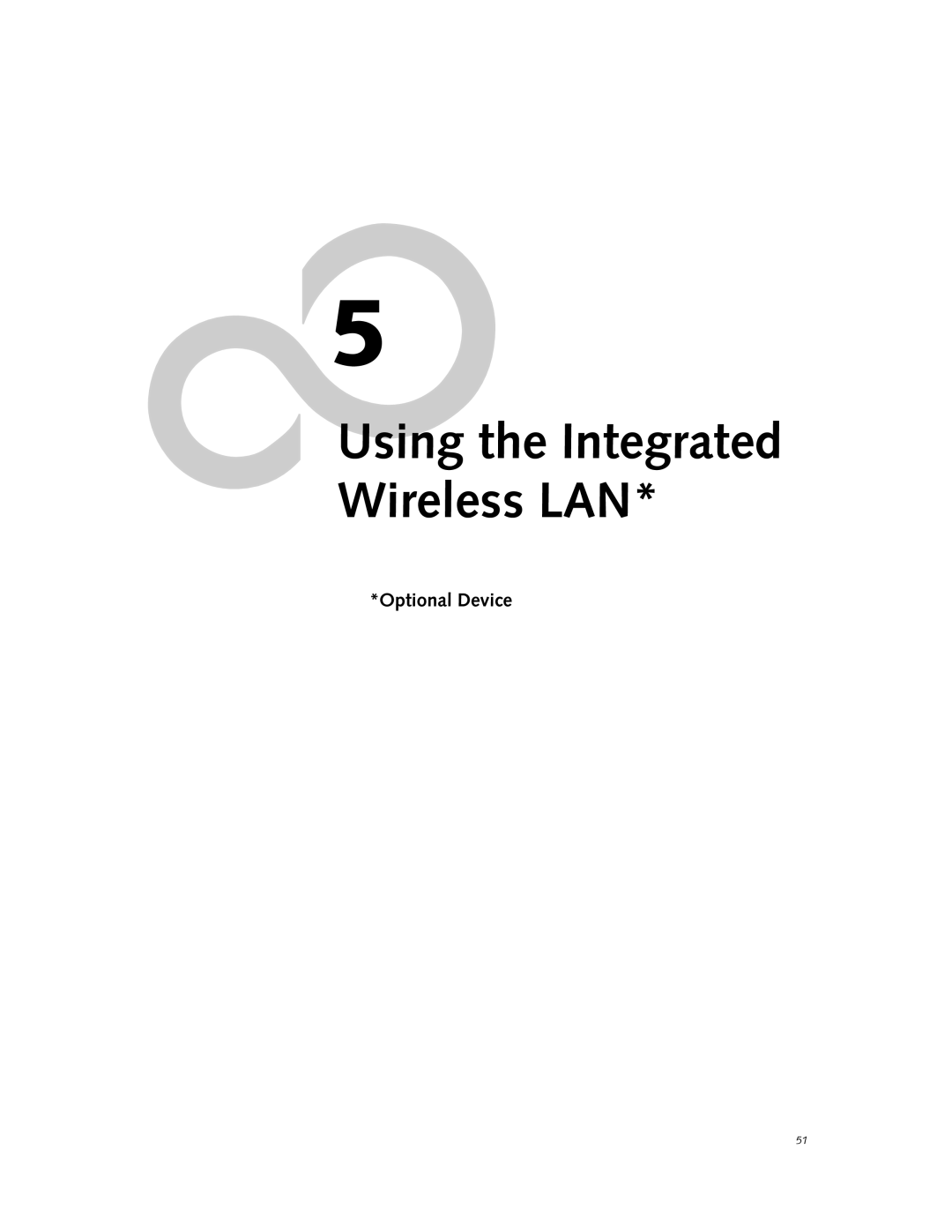 Fujitsu P7230 manual Using the Integrated Wireless LAN 