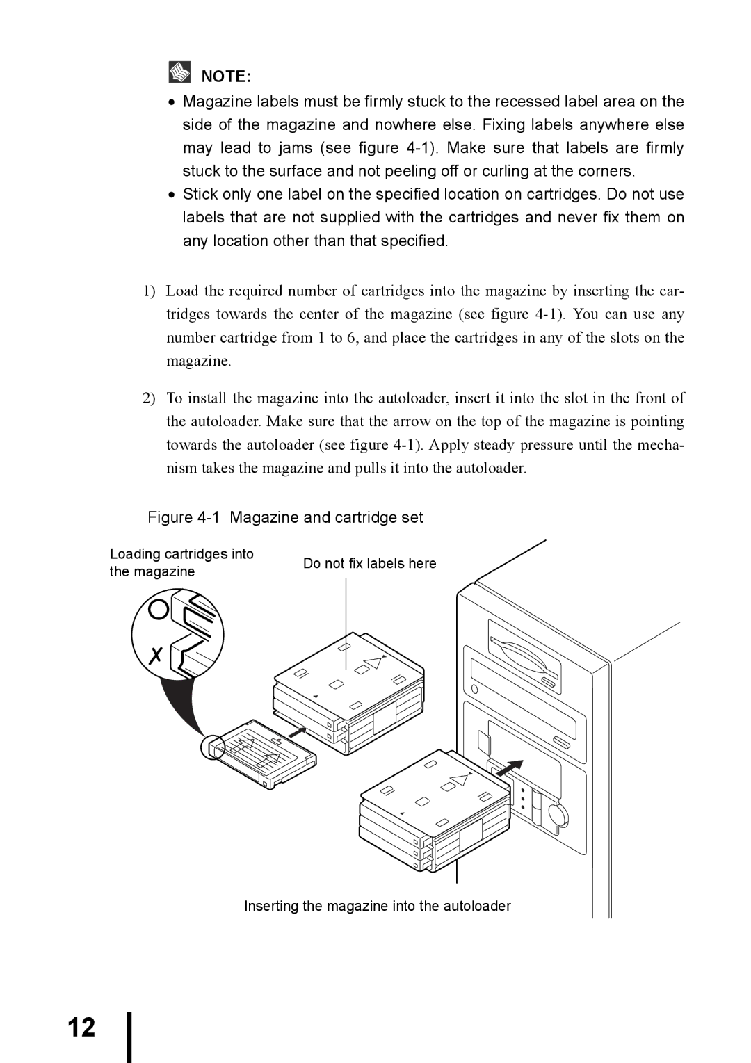 Fujitsu PG-DTA101 manual Magazine and cartridge set 