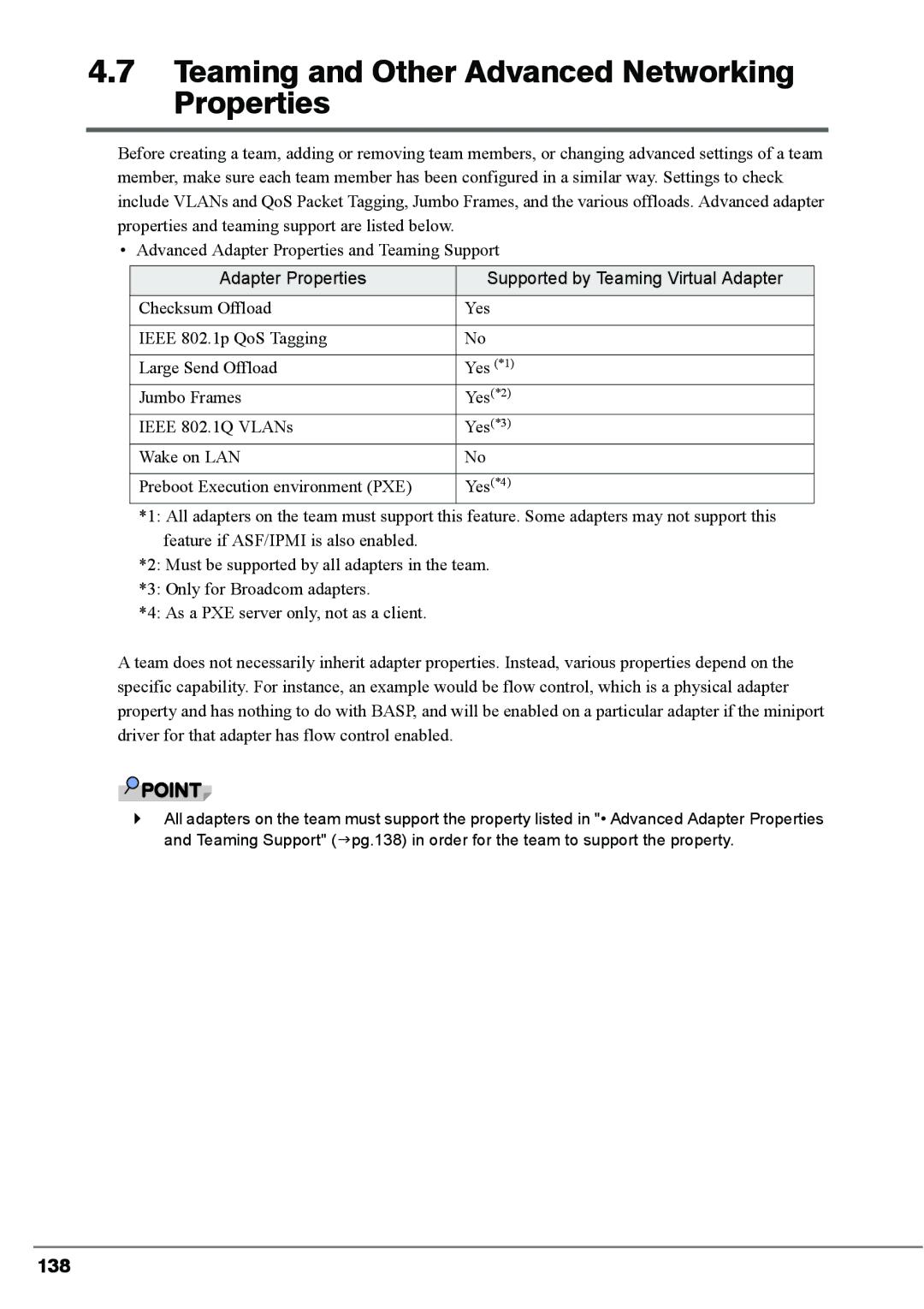 Fujitsu BX620, PG-FCS103, PG-FCS102 manual Teaming and Other Advanced Networking Properties, 138, Ieee 802.1Q VLANs 