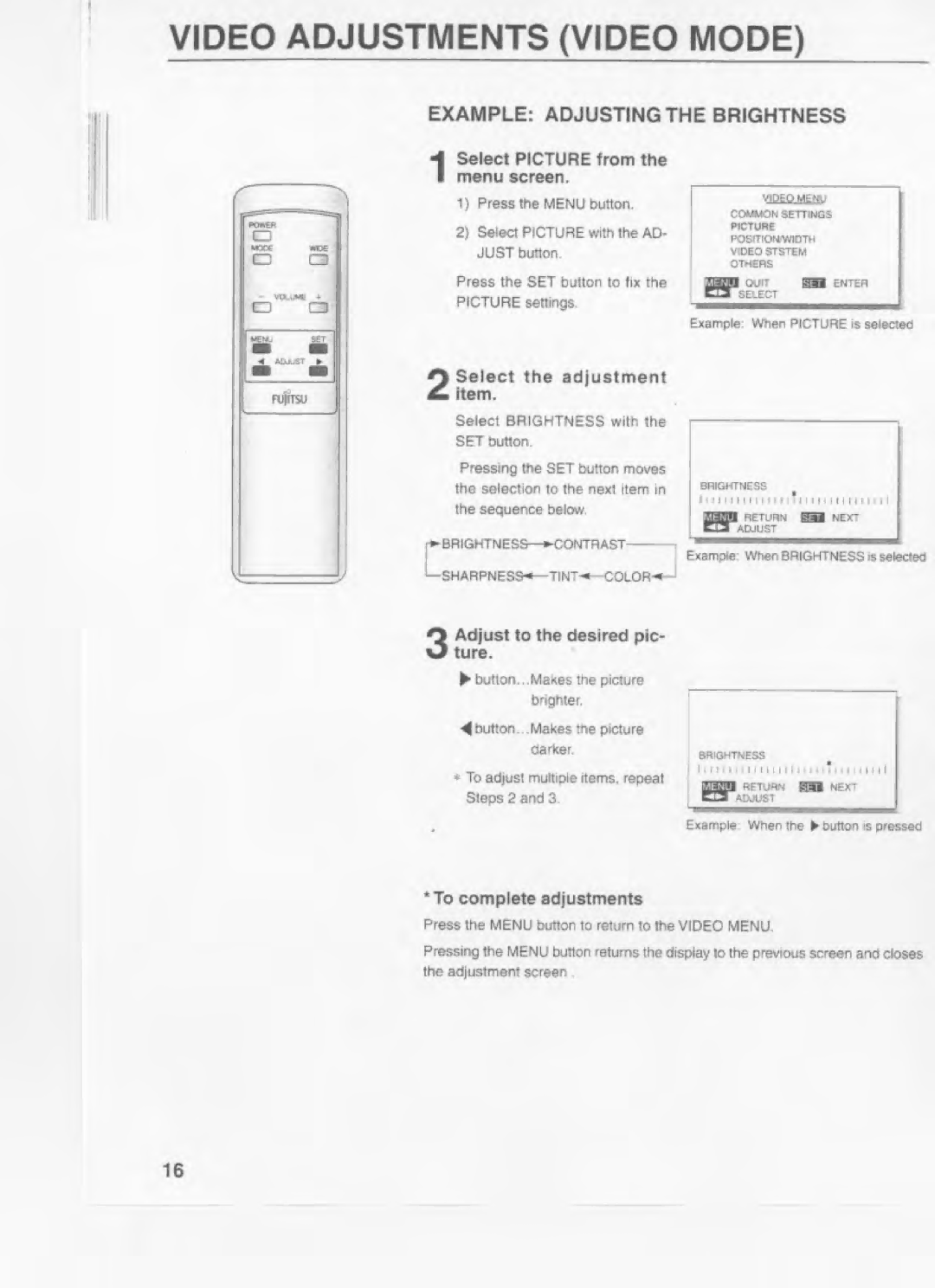 Fujitsu PLD-42U manual 