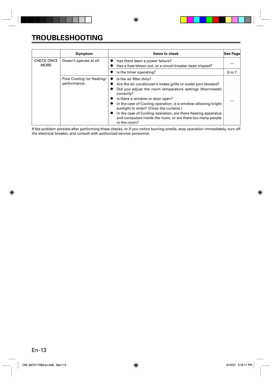 Fujitsu p/n9373228063, fujitsu air conditioner concealed ceiling type manual Symptom Items to check, More 