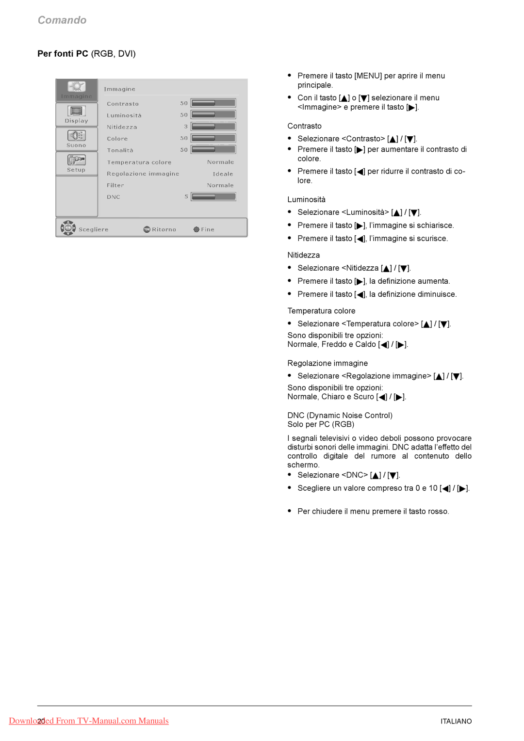 Fujitsu PQ50-1, PQ42-1, VQ40-1 manual Per fonti PC RGB, DVI 