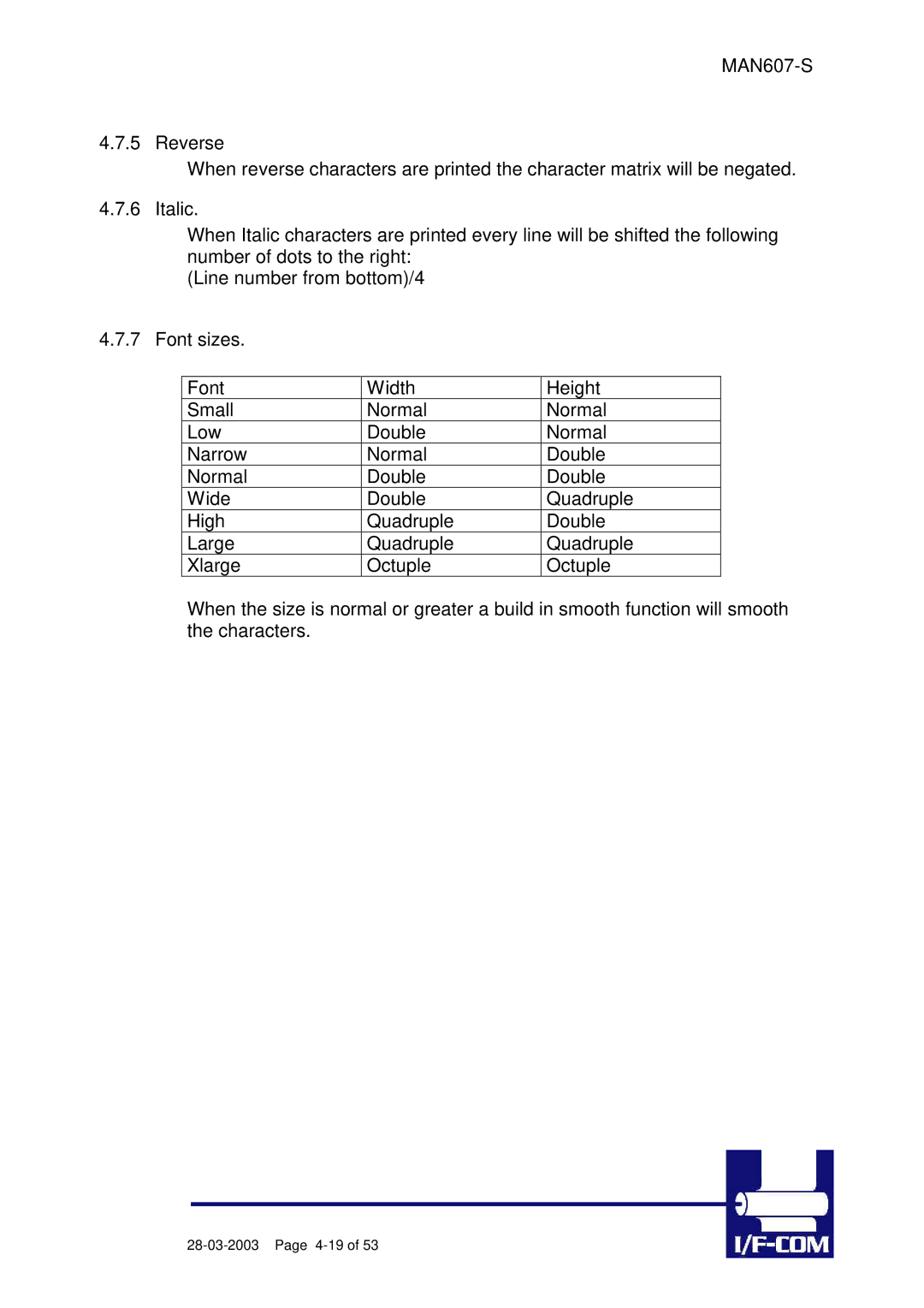 Fujitsu PRN607-S manual 4-19 