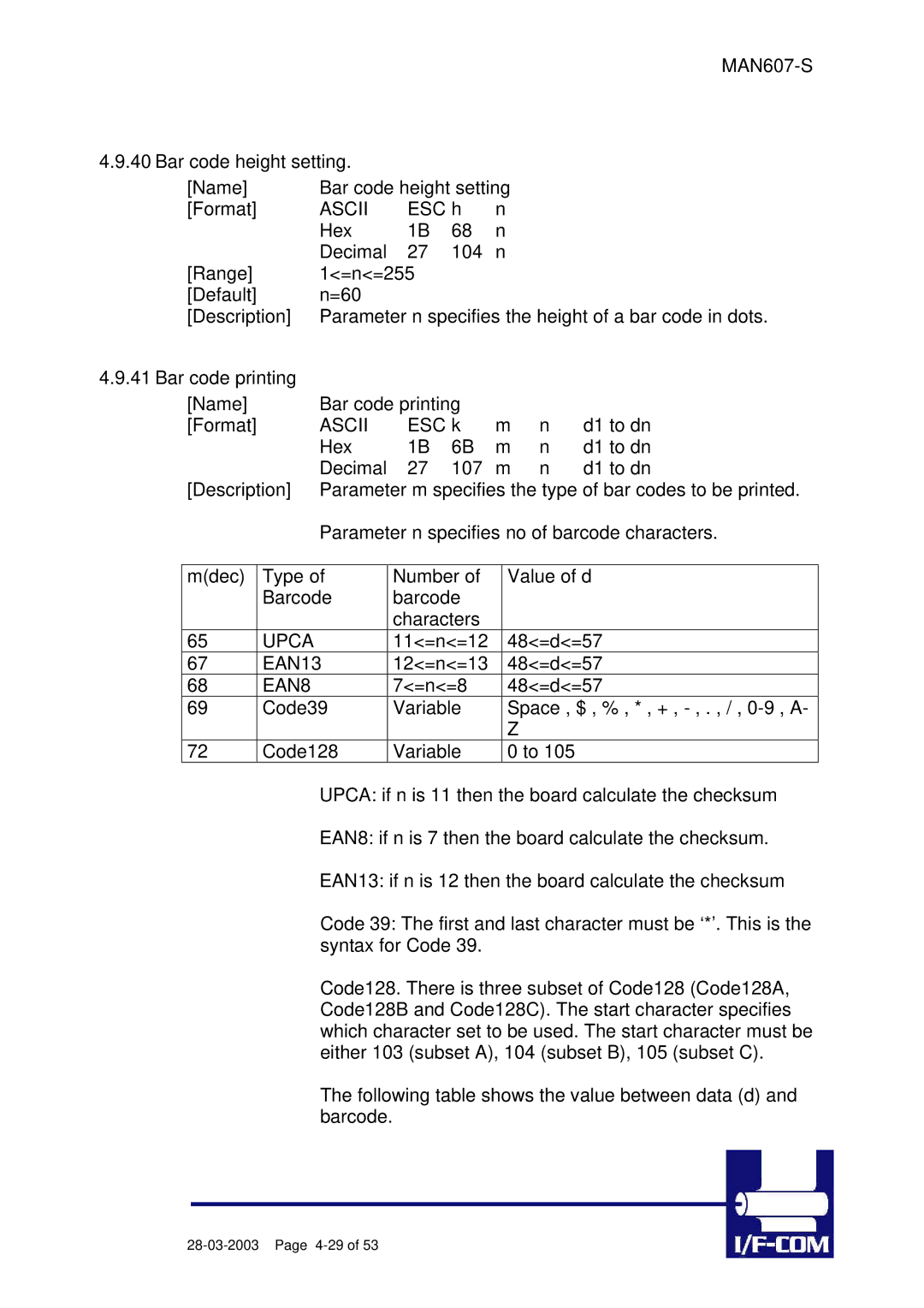 Fujitsu PRN607-S manual Upca, EAN13, EAN8 