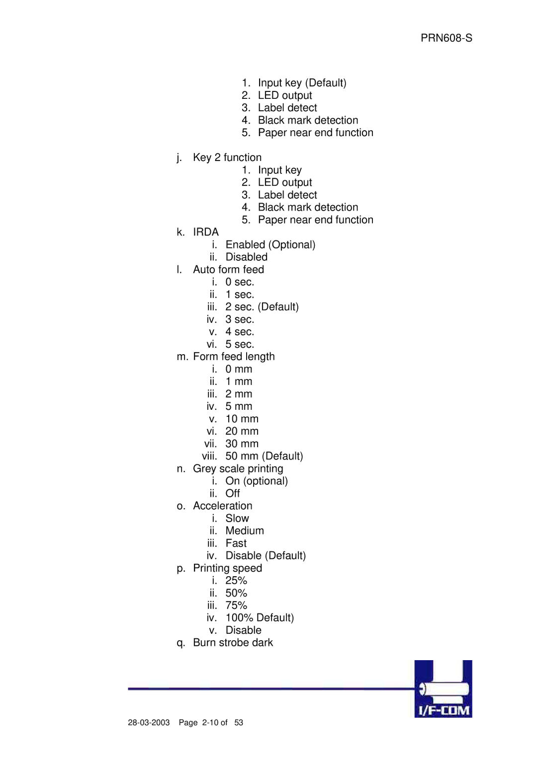 Fujitsu PRN608-S user manual 2-10 