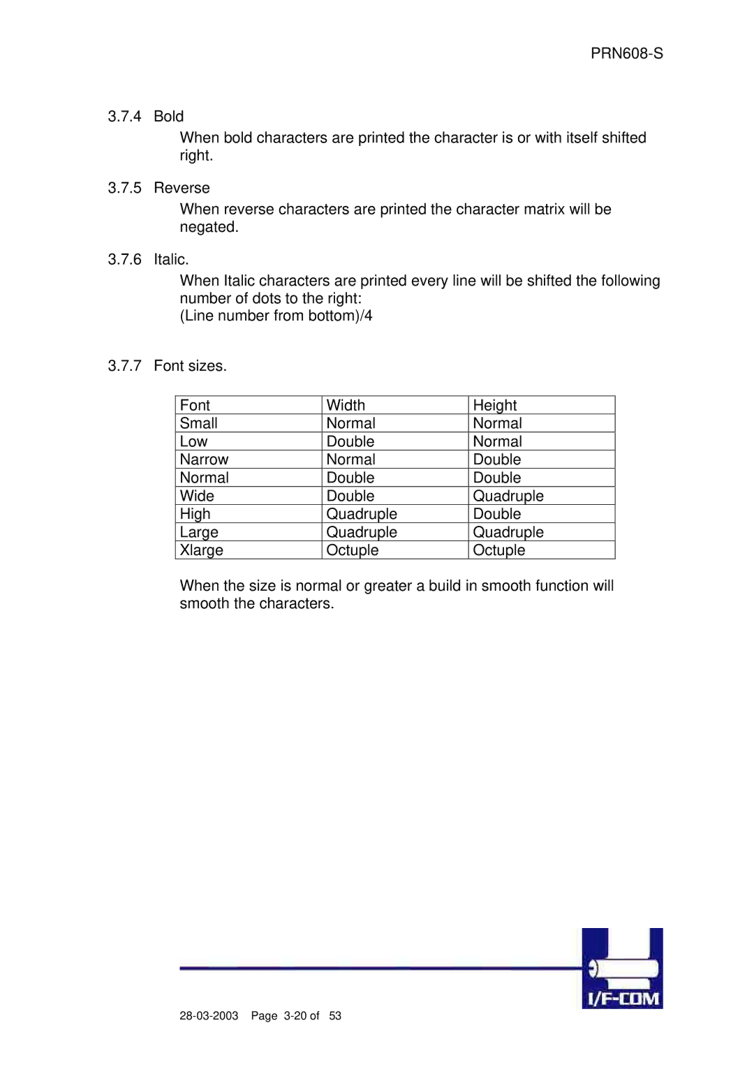 Fujitsu PRN608-S user manual 3-20 