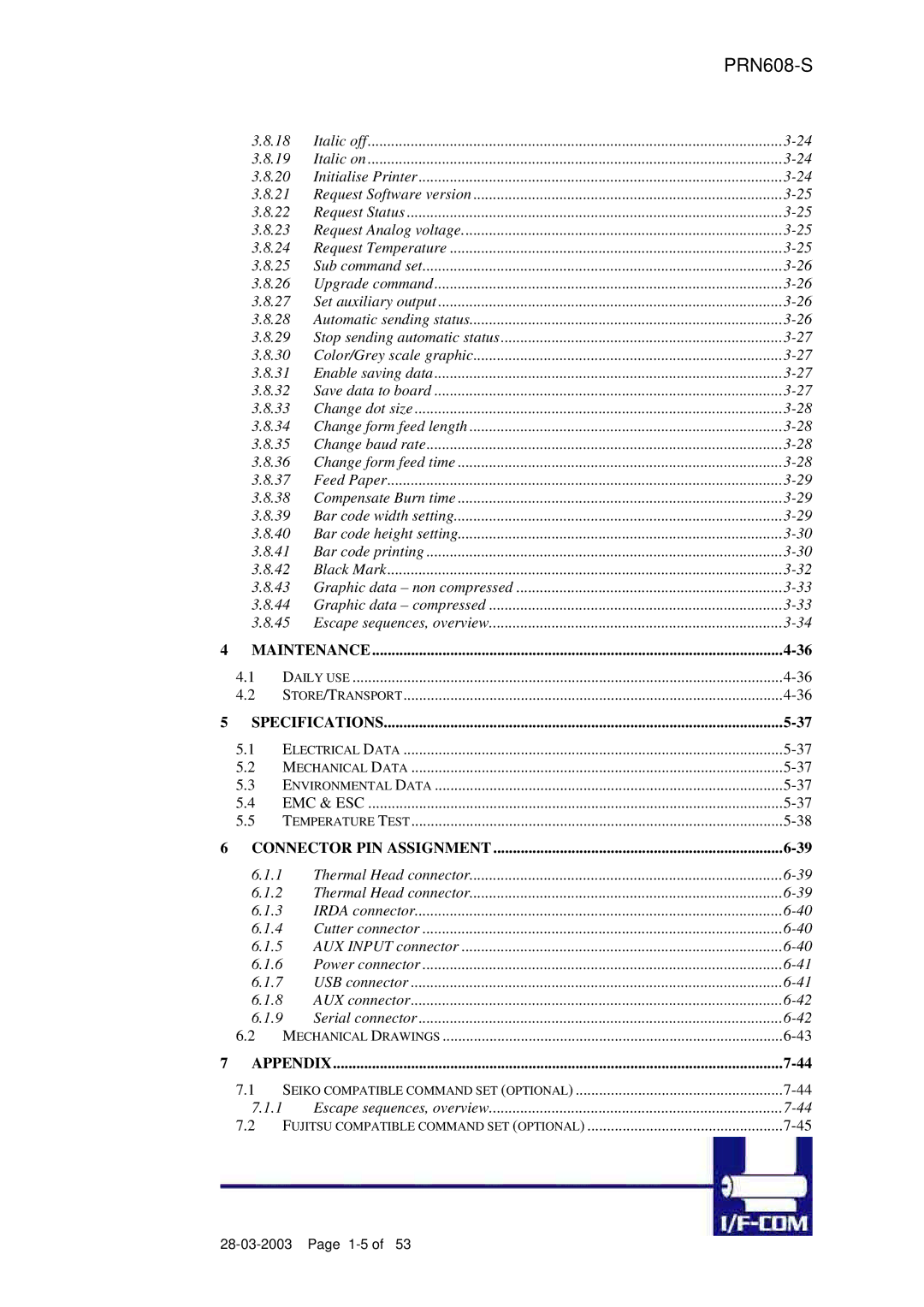 Fujitsu PRN608-S user manual Maintenance 