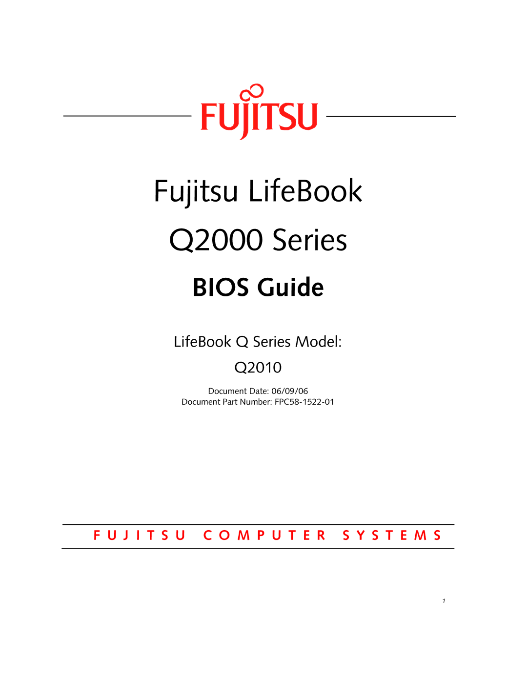 Fujitsu Q2010 manual Fujitsu LifeBook Q2000 Series 