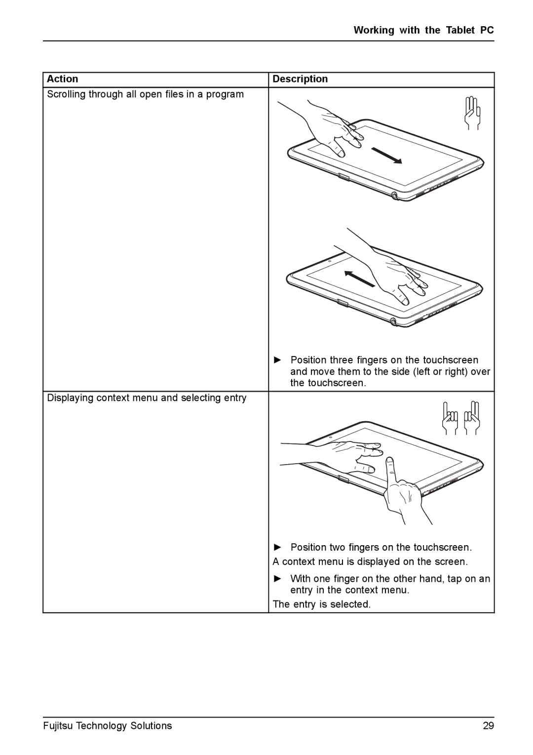 Fujitsu Q550 manual Scrolling through all open ﬁles in a program 