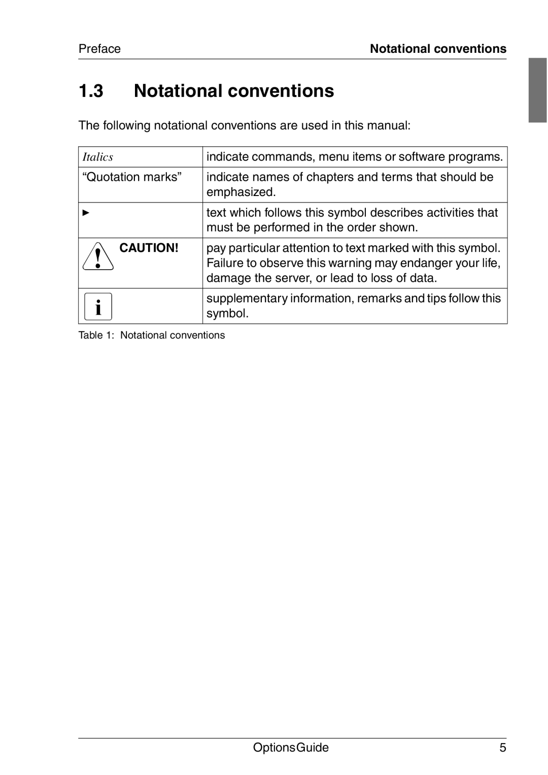 Fujitsu RX200 manual Notational conventions 