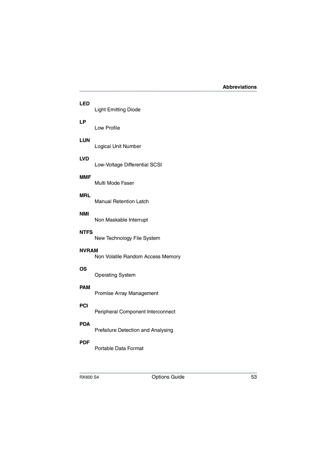 Fujitsu RX600 S4 manual Led 