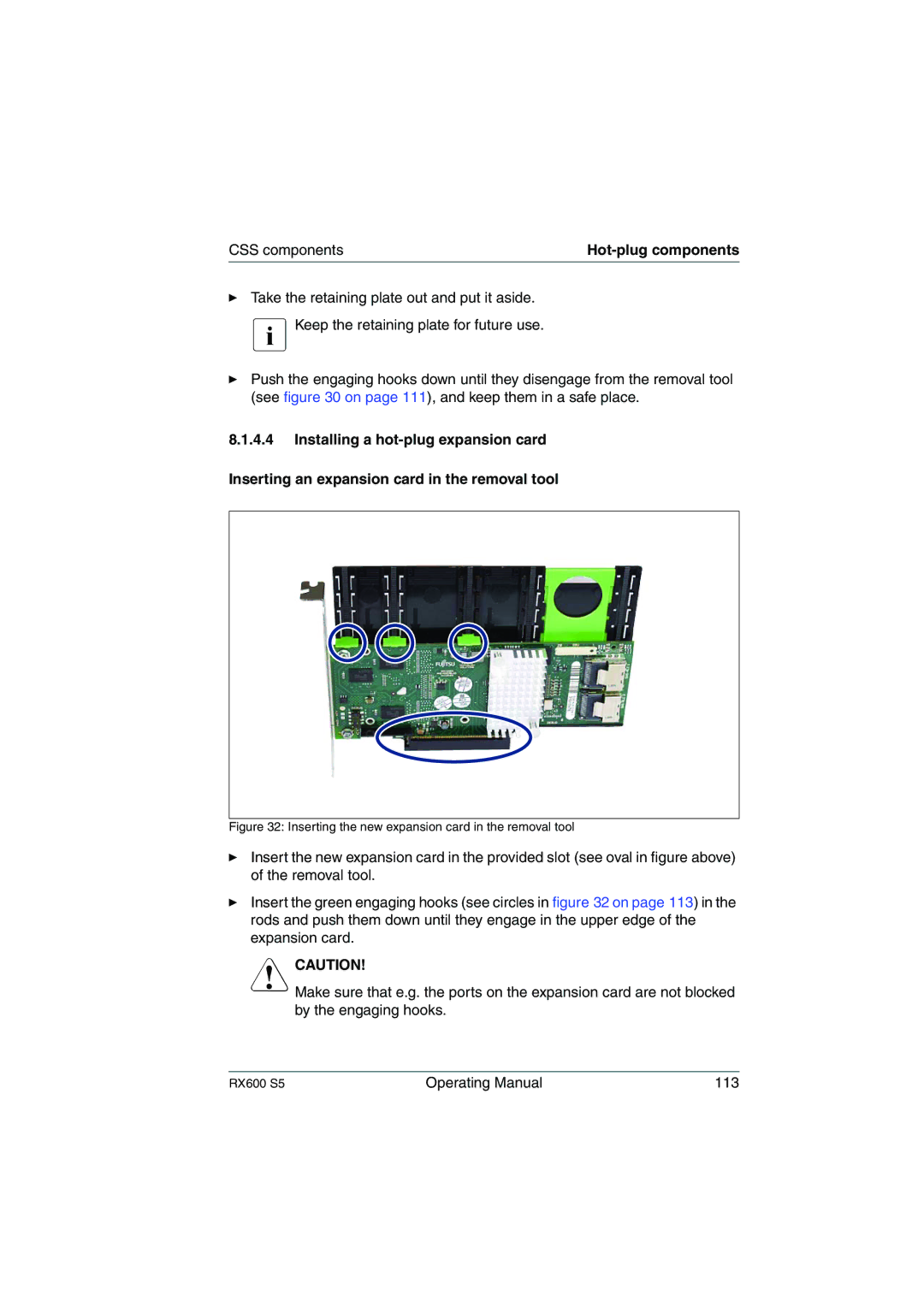 Fujitsu RX600 S5 manual Operating Manual 113 