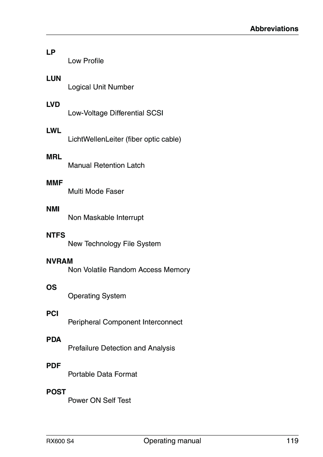 Fujitsu RX600 manual Lun 