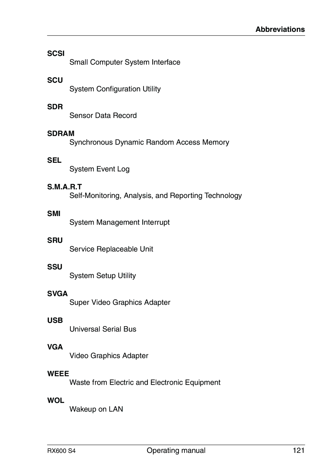 Fujitsu RX600 manual Scsi 