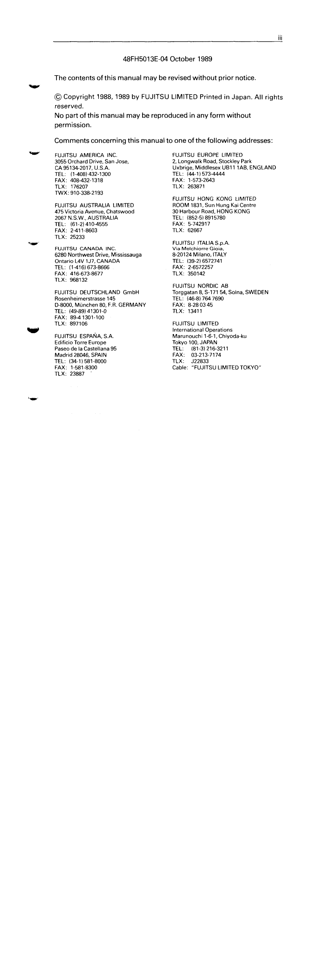 Fujitsu RX7300E manual 