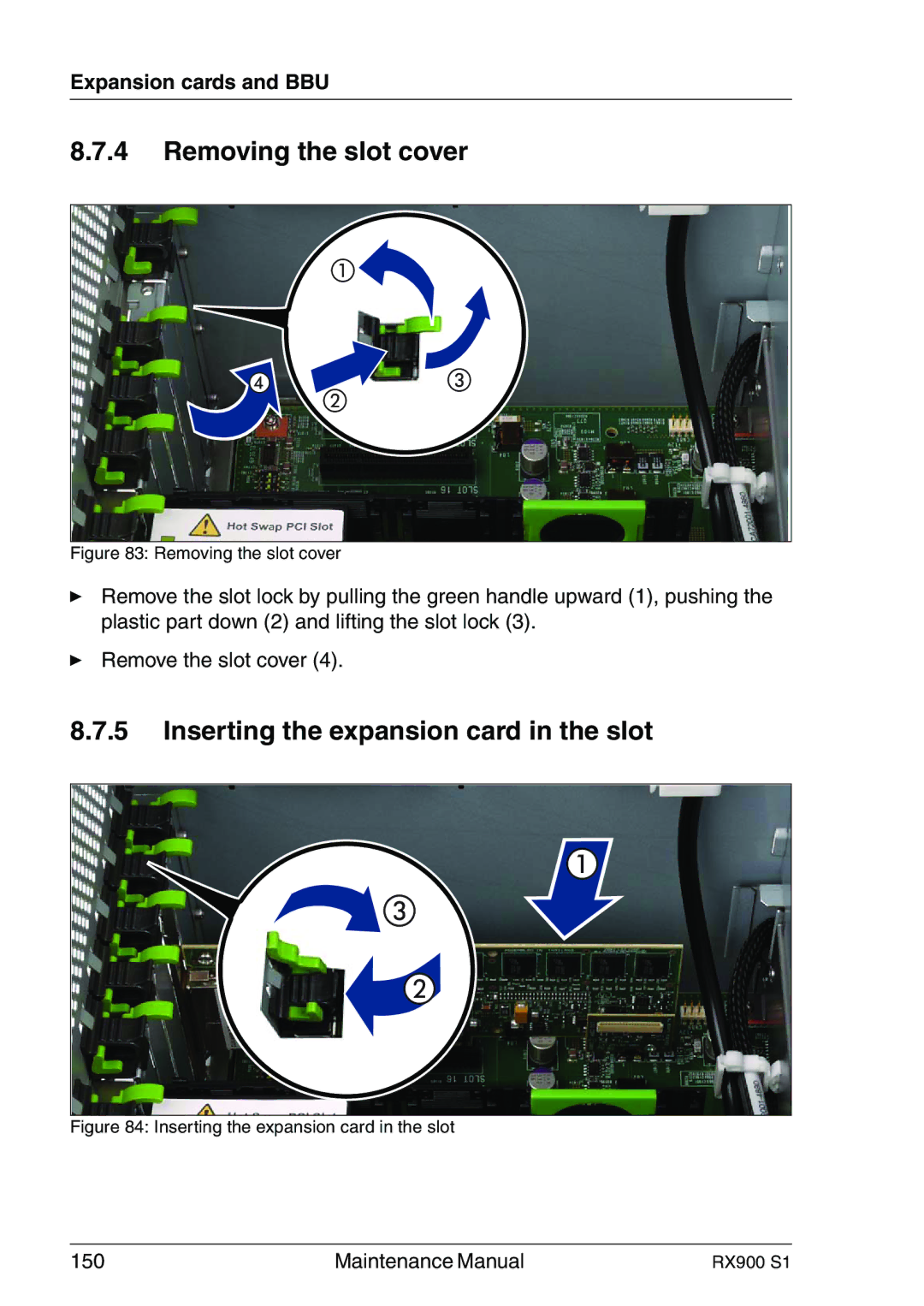 Fujitsu RX900 S1 manual Removing the slot cover 